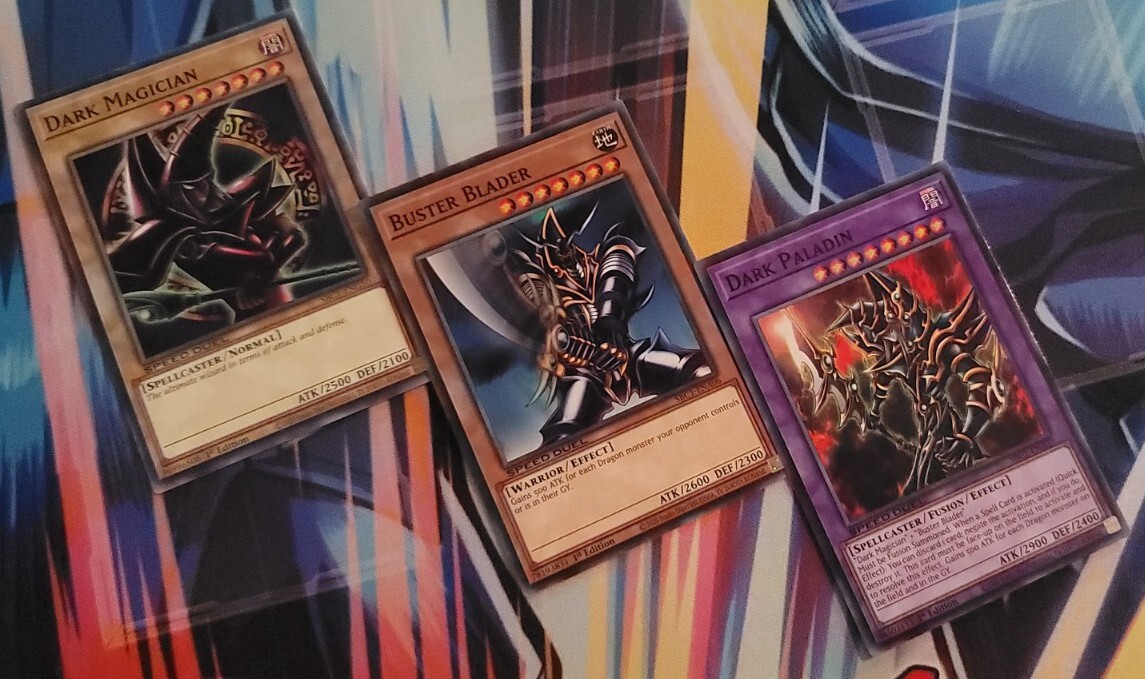Yugioh Dark Magician Arcana & Buster Blader & Dark Paladin 1st Ed