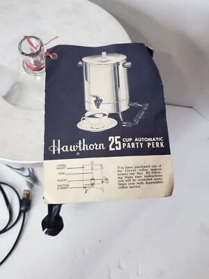 Vtg West Bend Hawthorn 25 cup Automatic Party Perk Coffee Maker Stainless |  eBay