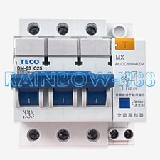 FOR TECO 3P miniature circuit breaker BM-63 C25A MXAC/DC110V-400V