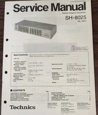 Technics SH-8025 Graphic Equalizer Service Manual - Original