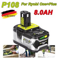 1X 8.0Ah 18V Lithium Akku FüR Ryobi One Plus RB18L50 P108 P107 P104/DE