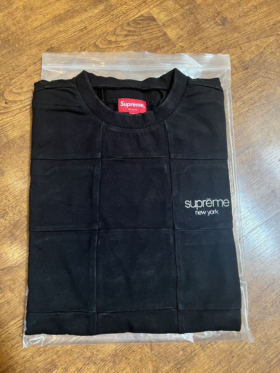 Supreme Patchwork Pique Tee Size Medium Black FW18 Supreme Supreme Patchwork Pique Tee Size Medium Black FW18 Supreme