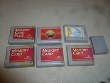 NINTENDO 64 MEMORY CARD LOT OF 7 OEM OFFICIAL PERFORMANCE PLUS N64