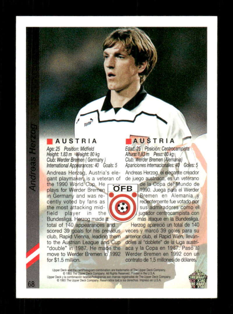 1993 - 1994 Upper Deck World Cup Eng/Sp 152 Cobi Jones