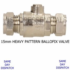 PREMIUM  ** FULL BORE **15MM C/P HEAVY PATTERN ISO VALVES - BALLOFIX - ISOLATION
