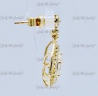 14k Yellow gold Natural Diamond dangling earring Stylish 0.98 ct Pear — photo 4