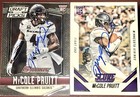 Mycole Pruitt ATLANTA FALCONS NFL TE auto autograph signed football card LOT X2! — photo 2