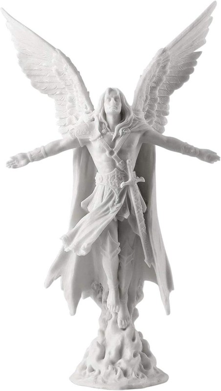 Saint Michael Ascending Sculpture – Heavenly Angel Resin Collectible NEW IN BOX