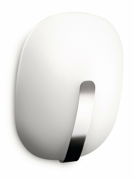 Chromfarbene Philips Myliving Wandleuchte Wandlampe Glas Silber Inkl. 16W-image