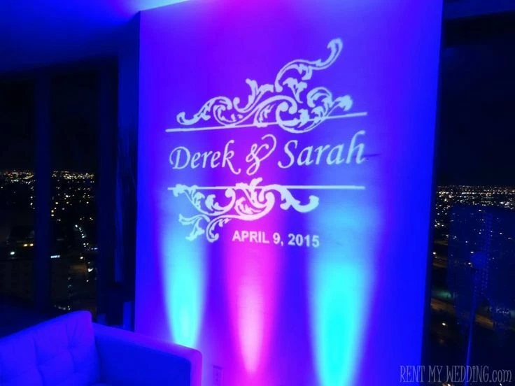 Gobo de luz de boda personalizado - #1 fabricante de gobos de vidrio de calidad - logotipos de empresa Foto 4 de 4