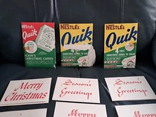 Vintage 3 sets  1965 Nestle's Quik Christmas Cards  Premium Coloring Contest