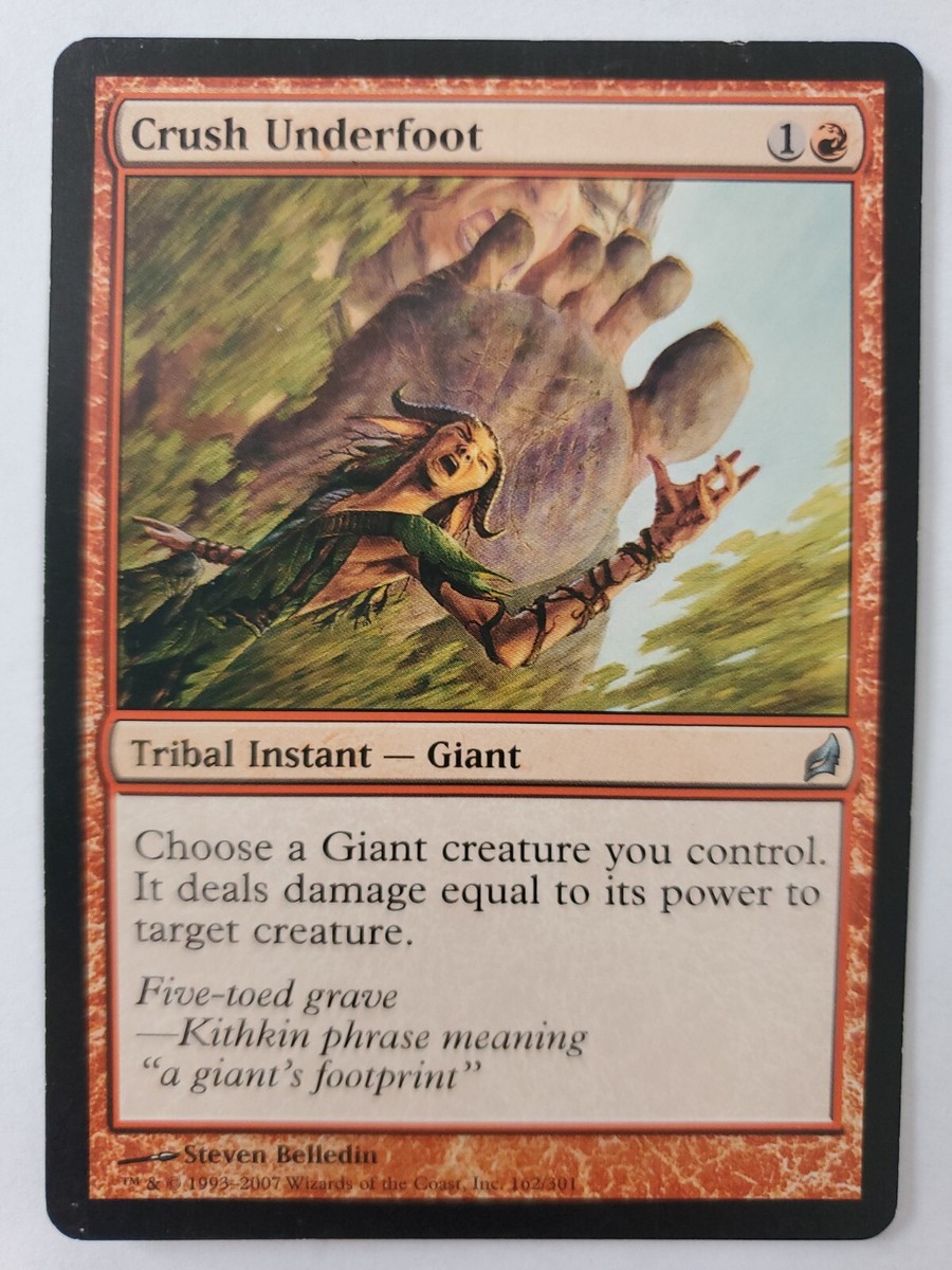 MTG Magic The Gathering Card Crush Underfoot Tribal Instant
