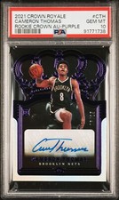 21-22 Crown Royale Cameron Thomas Rookie Auto /25 PSA 10 POP 2