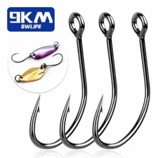 50Pcs Siwash Hooks Lightweight Replacement Hooks for Spinner Bait Trolling Bait