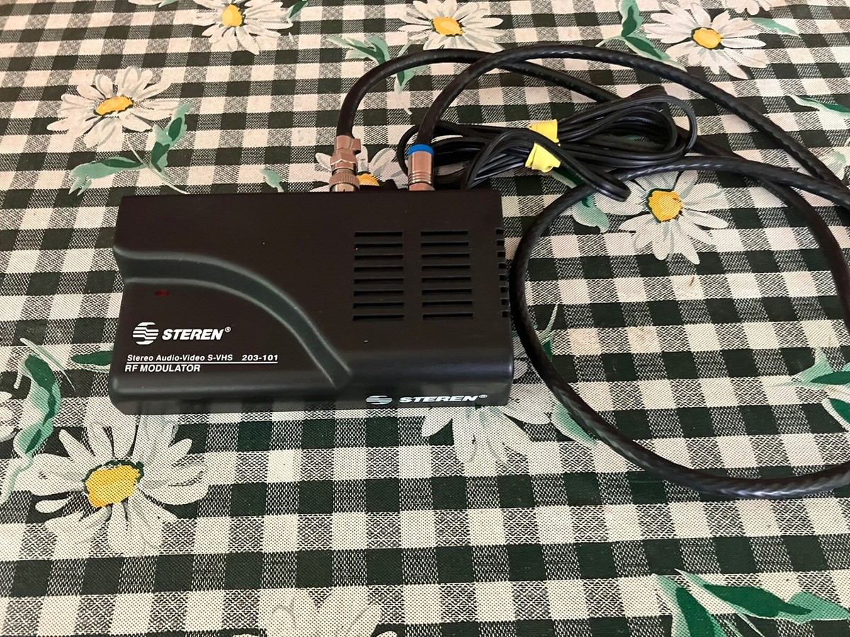 Steren Stereo Audio-Video S-VHS RF Modulator, 203-101