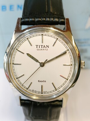 クオーツeratez TITAN EXACTA QUARTZ WHITE DIAL 180-60 INDIA MEN'S FULLY WORKING