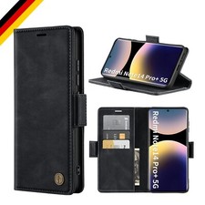 Flip Wallet Hülle für Xiaomi Redmi Note 14 Pro Plus 5G mit Kartenfach & Ständer