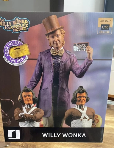 Iron Studios Willy Wonka Deluxe chocolate factory 1/10 Gene Wilder Minty Box New