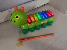 VTech Zoo Jamz Xylophone Musical Caterpillar Pull Toy Lights & Sounds - Tested!