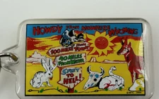 Howdy from Nowhere Wyoming Keychain Acrylic Key Ring Rabbit Sun Skull Fob