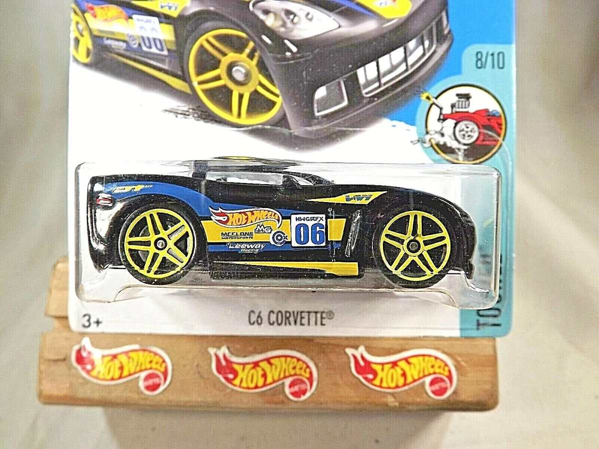 2017 Hot Wheels 77 Tooned 8 10 C6 CORVETTE Black w Yellow Pr5
