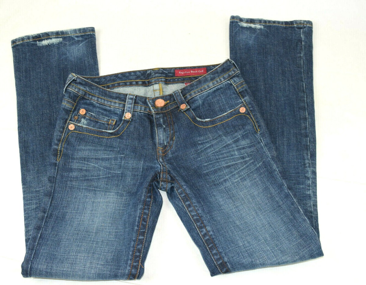 Jin Seven 7 Women's Regular Boot Cut Denim Jeans RN#109890 Size