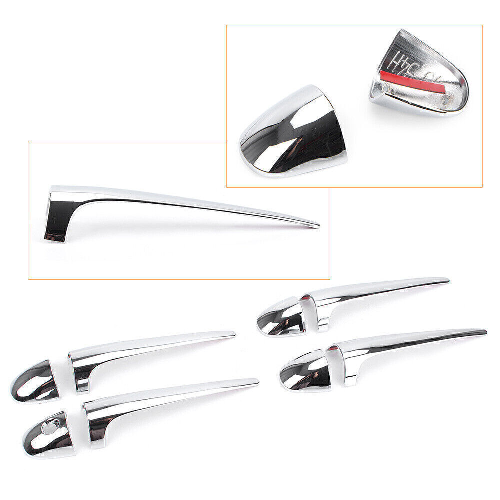 Chrome Door Handle Cover Trim Cap Catch Overlay Insert For Toyota RAV4 2013-2018
