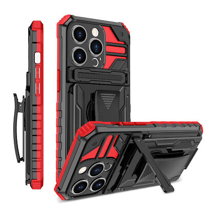 Shockproof Clip Case Rugged Stand For iPhone 14 13 12 11 Pro Max XS XR 8 SE 2022