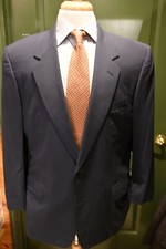 Lanvin Paris Recent Solid Navy Wool Sport Coat Size 50EU 40R Made Italy