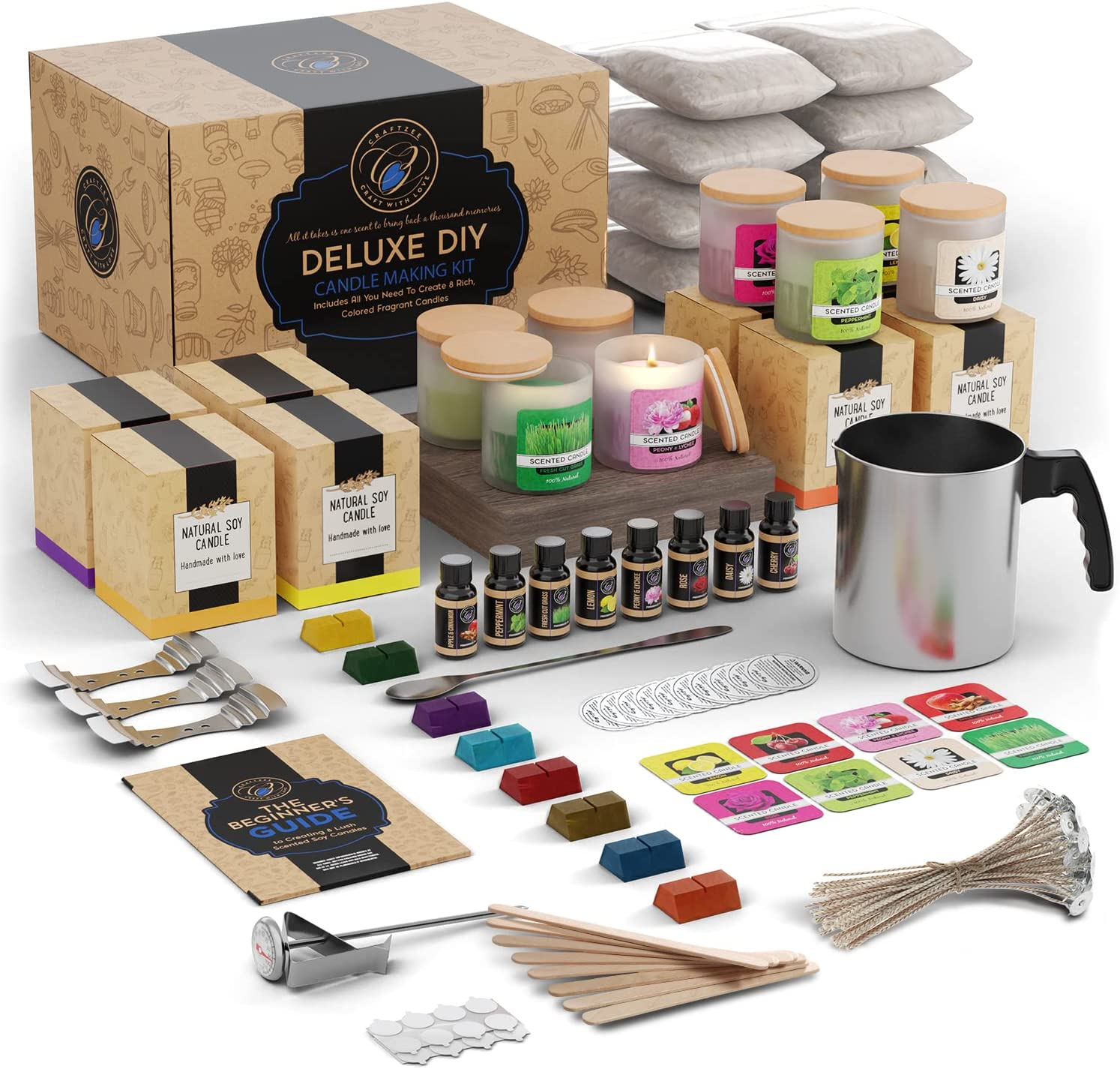 Soy Candle Making Kit for Adults, Beginners - DIY Candle Making Supplies Include-image