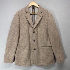 Express Sport Coat Blazer Mens Large Slim Fit Tan Wool Blend 3 Button Modern