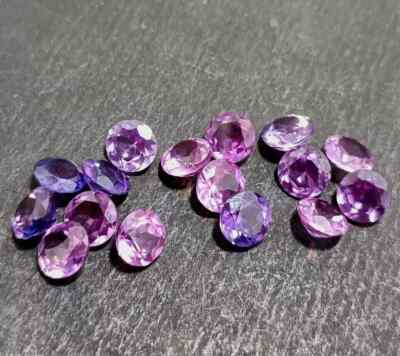Flawless 6 MM 12 Pcs Natural Bi-Color Certified Sapphire Round Gemstone Lot