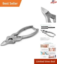 Ergonomic 6" Toenail Clippers - Double Action for Thick Nails & Ingrown Care