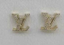 1.50 Ct Round Cut Moissanite Men's Cross Earring 14k Yellow Gold Plated