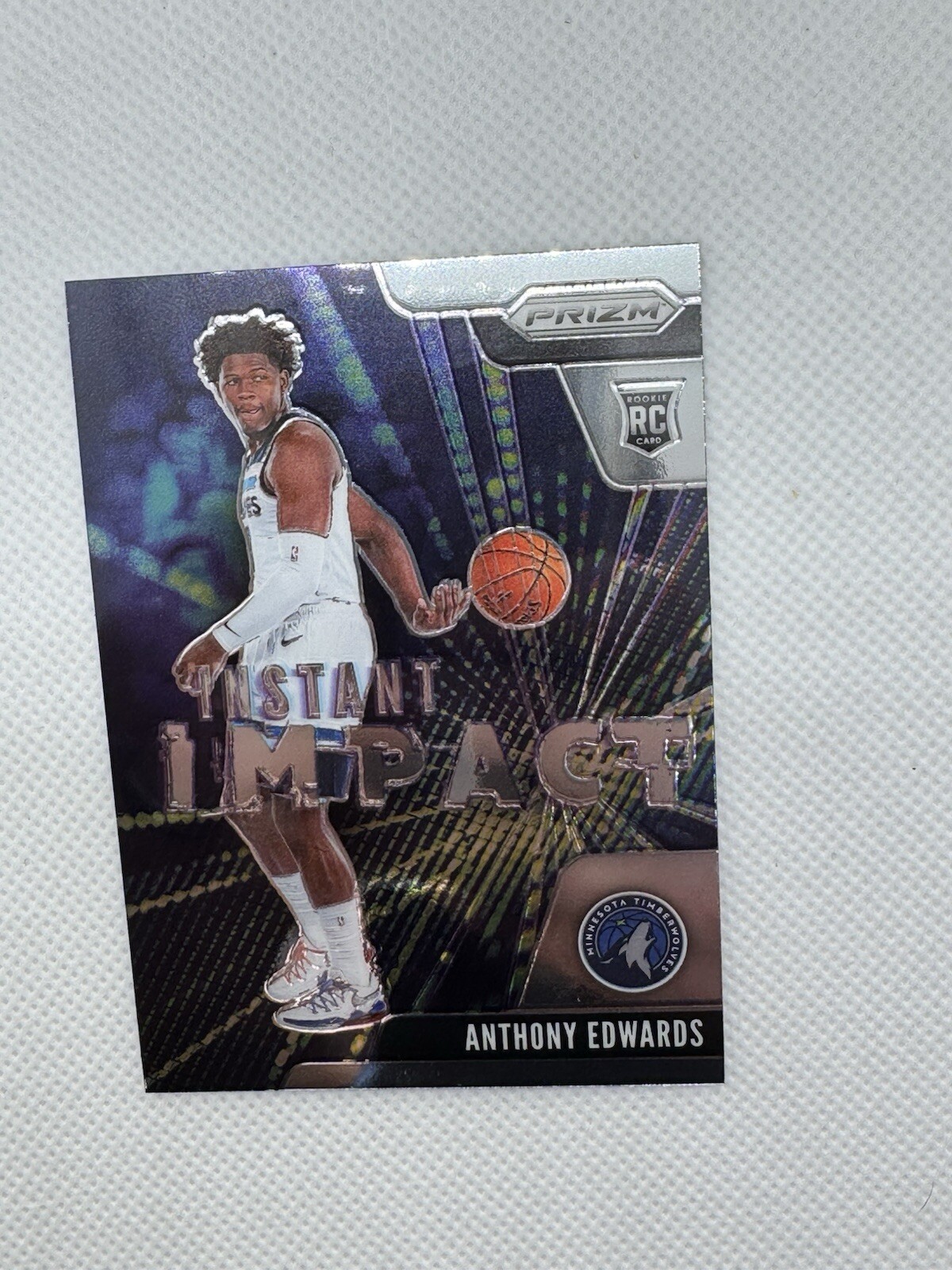 2020-21 Panini Prizm Basketball Anthony Edwards Instant Impact Rookie RC #1