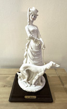 Vintage Collectors A. Belcari-Lady Walking Dog sculpture-From DEAR STUDIOS 1985s