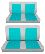 Fits 1959 To 1965 Ford Falcon 4door Front And Rear Bench Seat Covers Silver Blue Fits 1959 To 1965 Ford Falcon 4door Front And Rear Bench Seat Covers Silver Blue