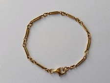 9ct Yellow Gold Fancy Link Bracelet 5.7g ,Long 8"