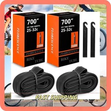 2 Pack 700C Bike Inner Tubes Fit 700x25/28/30/32 48mm Presta Valve Butyl Rubber