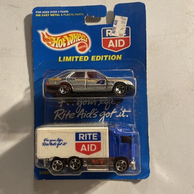 Hot Wheels 1998 Limited Edition, Rite Aid Truck With Rally Car 