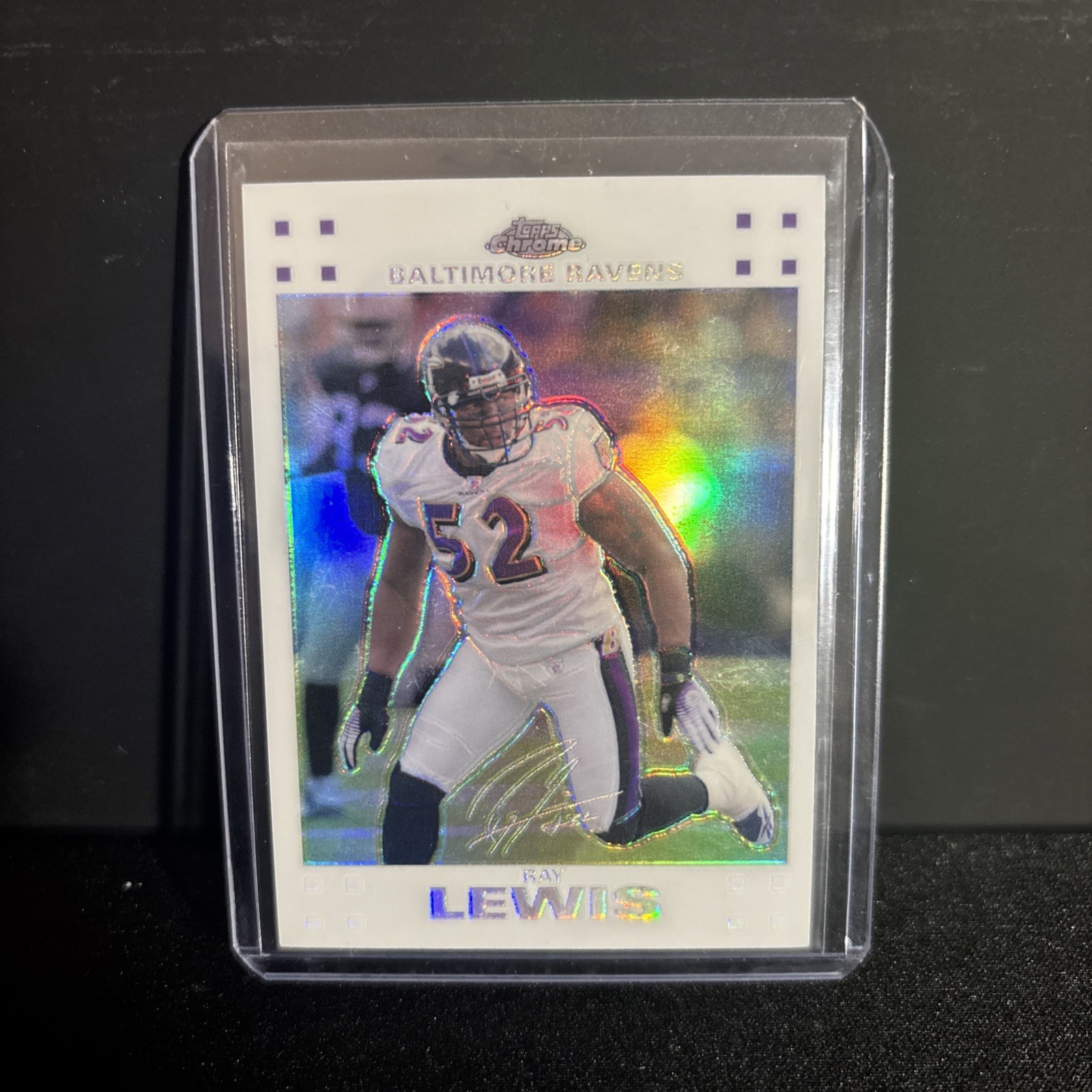 2007 Topps Chrome White Refractor Ray Lewis 750/869 #TC95 Baltimore Ravens HOF