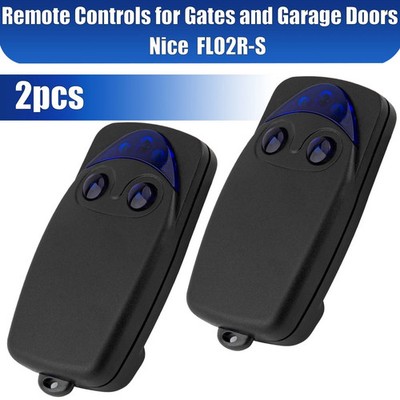 2-PACK Garage Door Remotes for NICE FLO1R-S FLO2R-S NICE FLOR-S for Black shell