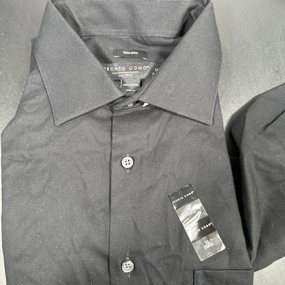 PRONTO UOMO 16 | 32/33 Black Dress Shirt | eBay PRONTO UOMO 16 | 32/33 Black Dress Shirt | eBay