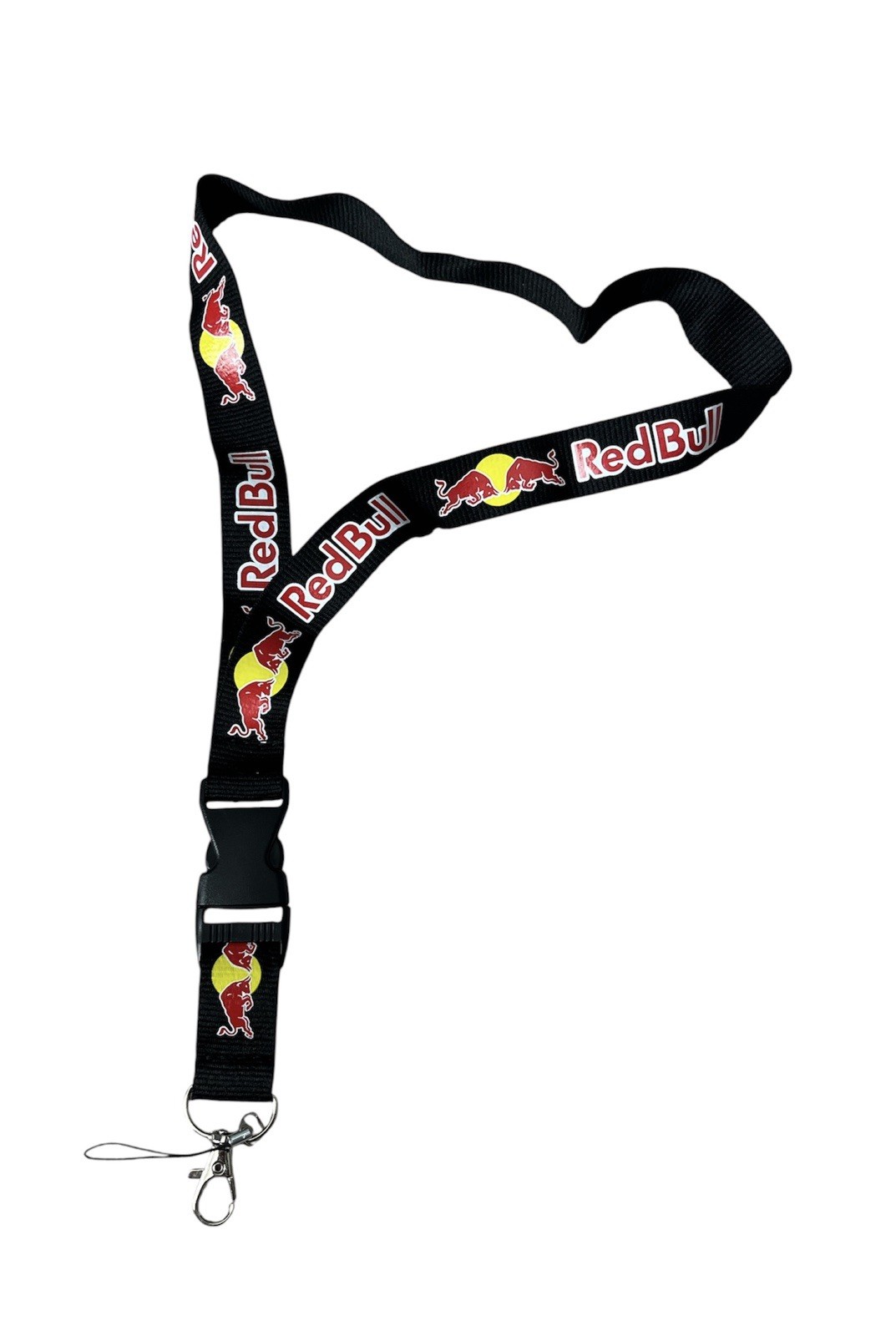 Red Bull Black Lanyard Detachable ID / Keychain NEW