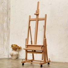 Heavy Duty H Frame Easel for Painting: Professional Beech Wood Artist Easel S...