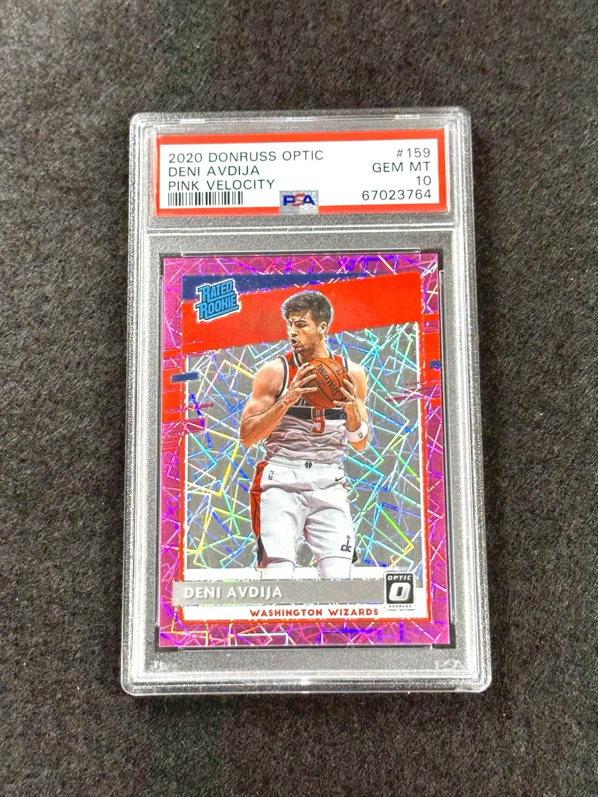 2020 Donruss Optic DENI AVDIJA Rated Rookie PINK VELOCITY # /79 RC PSA 10 -POP 8