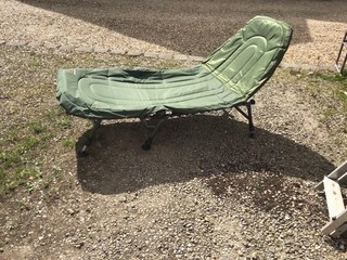 Tfg 6 Leg Recliner Carp Course Fishing Bed Chair With Six Adjustable Legs.