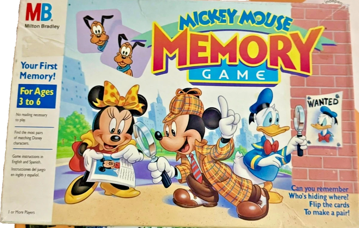Milton Bradley Memory Game 1990 Contemporary Manufacture Board Milton Bradley Memory Game 1990 Contemporary Manufacture Board