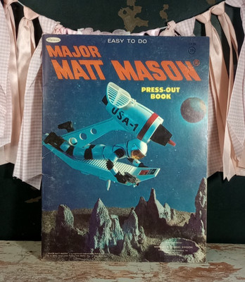 VTG WHITMAN MATTEL MAJOR MATT MASON PRESS OUT BOOK 1969 UNUSED RARE HTF