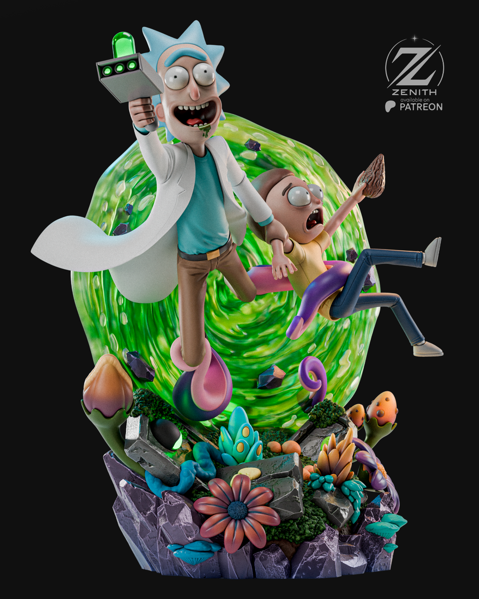 ダンブリーミント　ボルティモア•レイブンズ　PSIネットスタジアム　ミニチュア Rick & Morty Portal Jump | Zenith | UNPAINTED | 1/8 Scale Resin